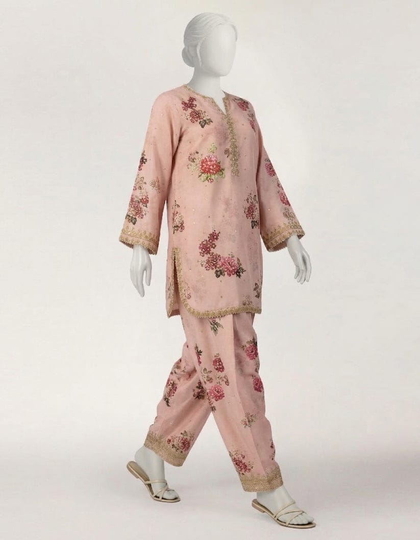 Midnight Ebony Embroidered Kurta